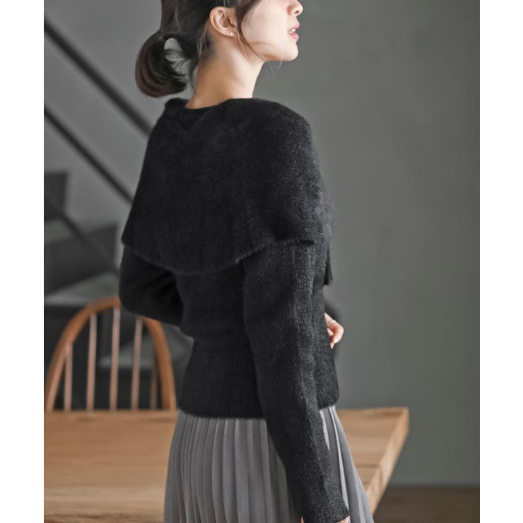 リボンモチーフラメフェザーニットプルオーバー | rps | 詳細画像18 