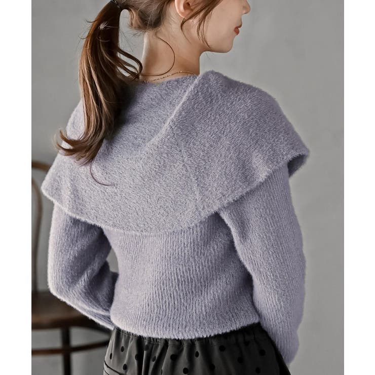 リボンモチーフラメフェザーニットプルオーバー | rps | 詳細画像26 