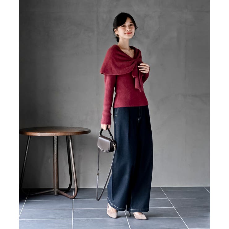 リボンモチーフラメフェザーニットプルオーバー | rps | 詳細画像28 