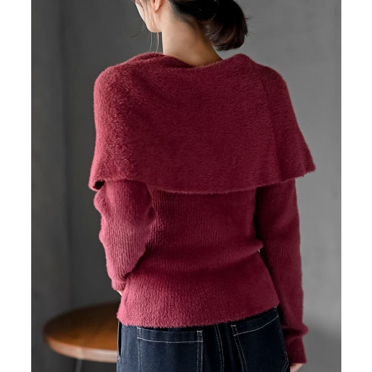 リボンモチーフラメフェザーニットプルオーバー | rps | 詳細画像34 