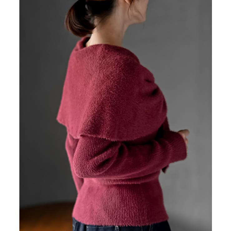 リボンモチーフラメフェザーニットプルオーバー | rps | 詳細画像35 