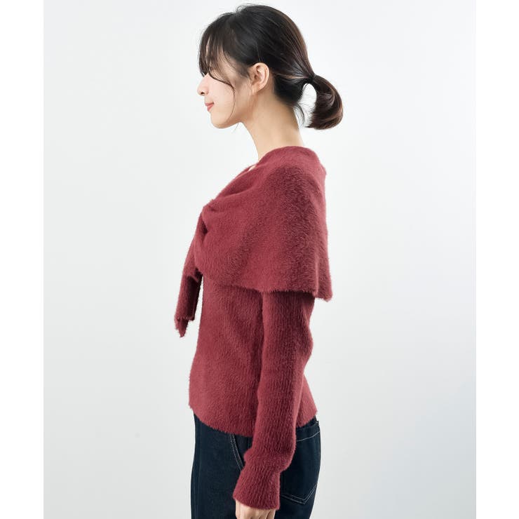 リボンモチーフラメフェザーニットプルオーバー | rps | 詳細画像36 