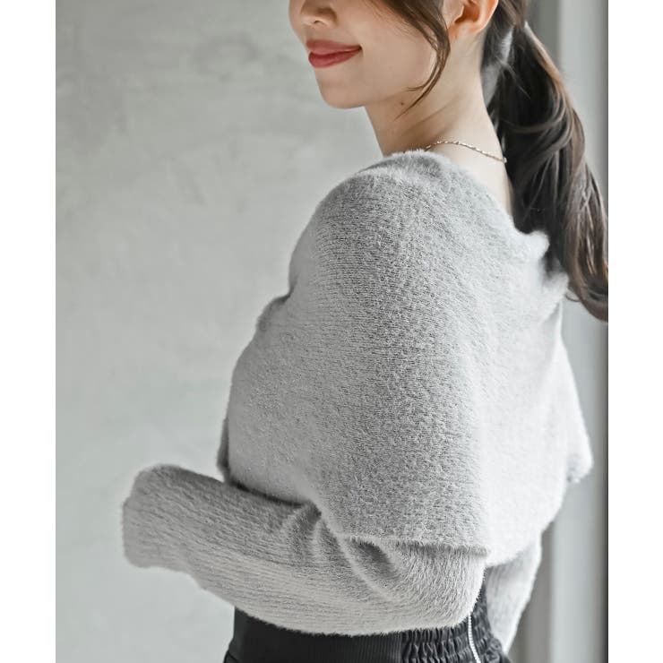 リボンモチーフラメフェザーニットプルオーバー | rps | 詳細画像7 