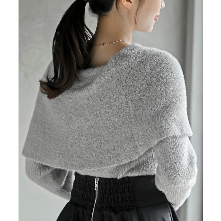 リボンモチーフラメフェザーニットプルオーバー | rps | 詳細画像8 