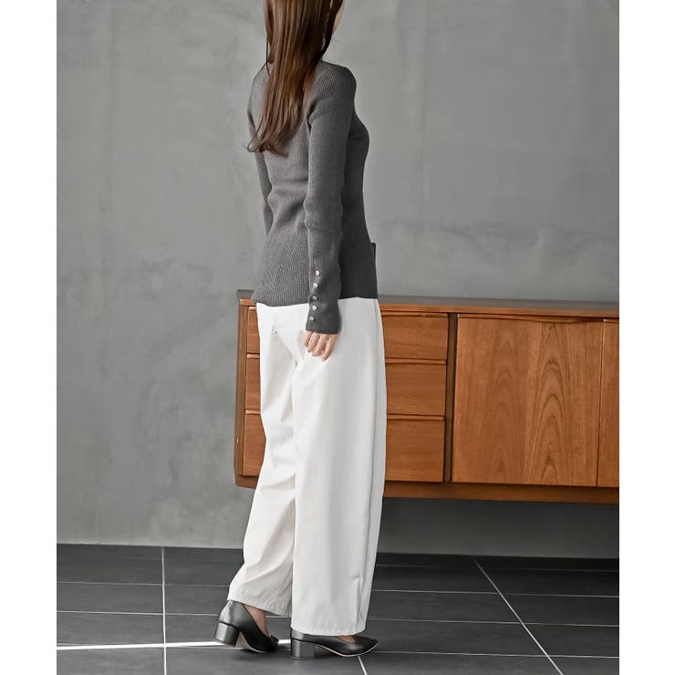 袖口ボタンプチハイラメリブニットプルオーバー | rps | 詳細画像13 