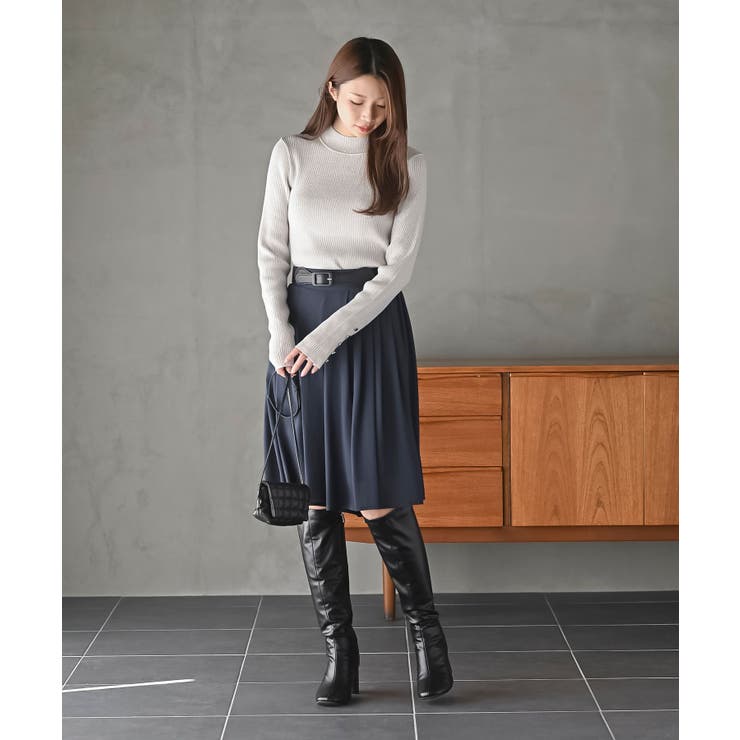 袖口ボタンプチハイラメリブニットプルオーバー | rps | 詳細画像2 