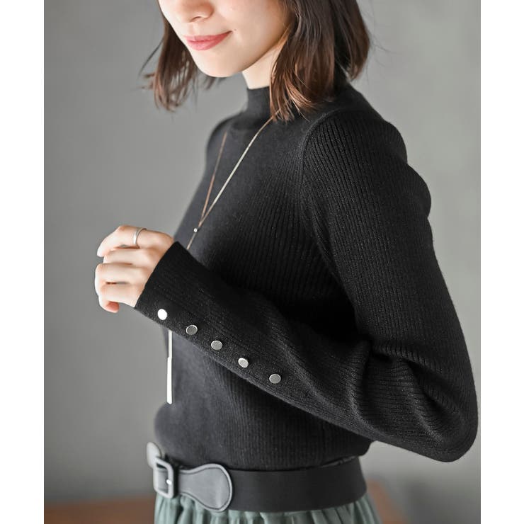 袖口ボタンプチハイラメリブニットプルオーバー | rps | 詳細画像22 