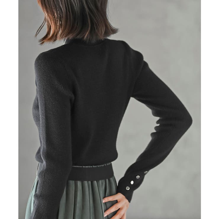 袖口ボタンプチハイラメリブニットプルオーバー | rps | 詳細画像23 