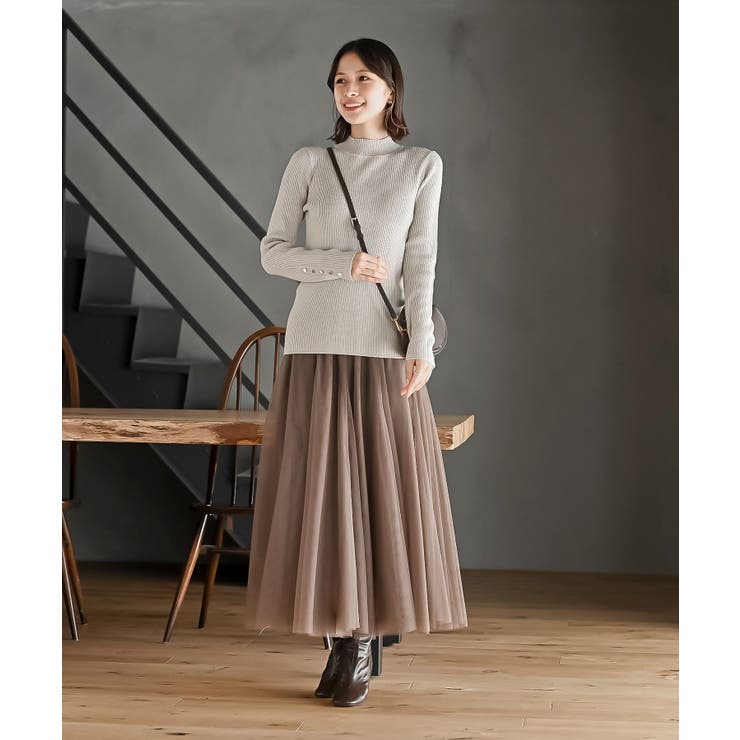 袖口ボタンプチハイラメリブニットプルオーバー | rps | 詳細画像34 