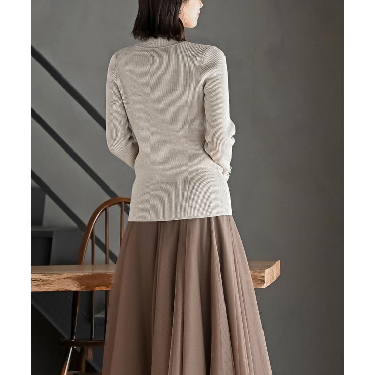 袖口ボタンプチハイラメリブニットプルオーバー | rps | 詳細画像36 