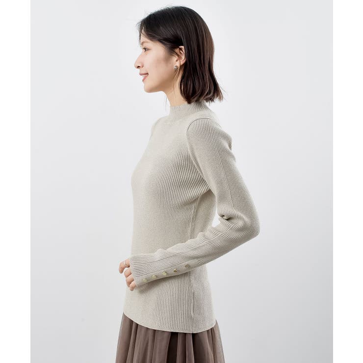 袖口ボタンプチハイラメリブニットプルオーバー | rps | 詳細画像42 