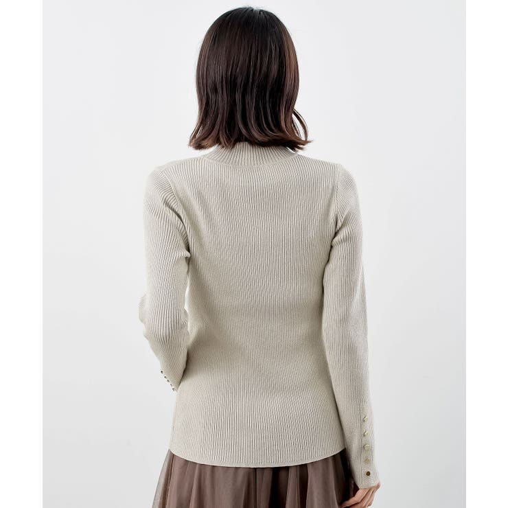 袖口ボタンプチハイラメリブニットプルオーバー | rps | 詳細画像43 