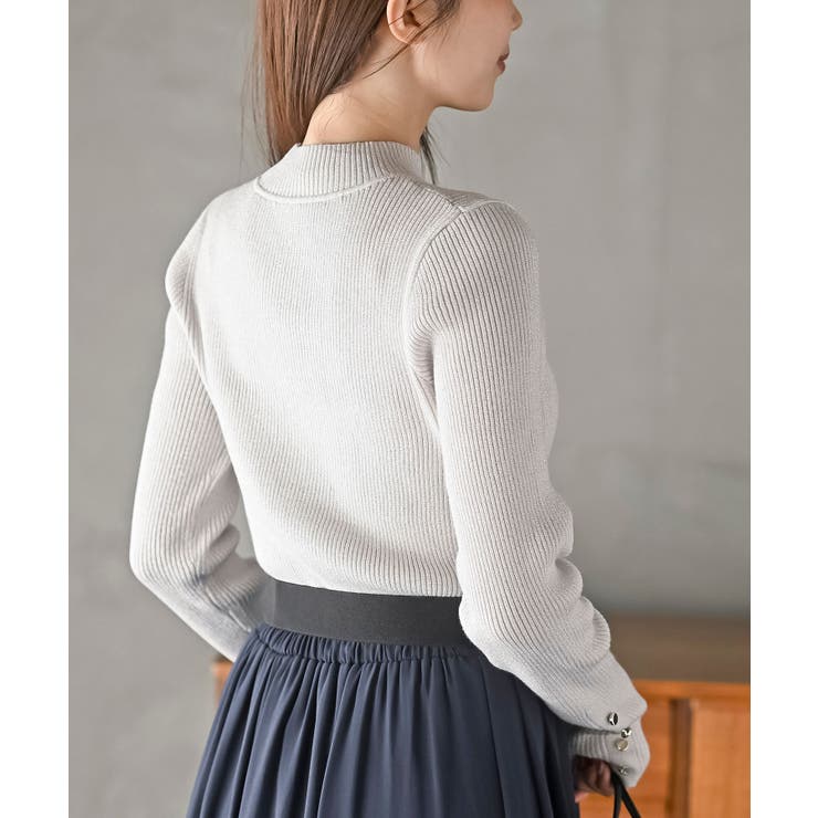 袖口ボタンプチハイラメリブニットプルオーバー | rps | 詳細画像8 