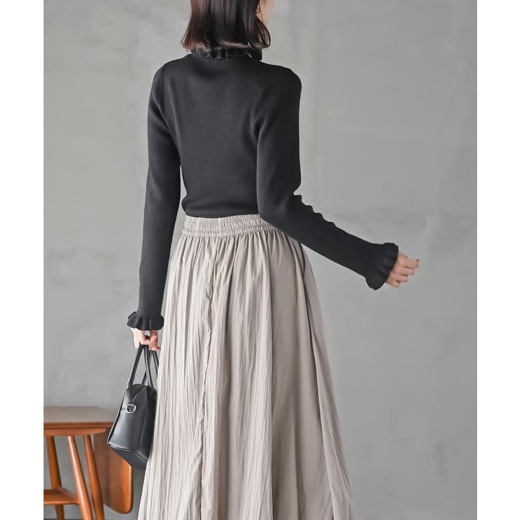 フリルネックラメリブニットプルオーバー | rps | 詳細画像13 