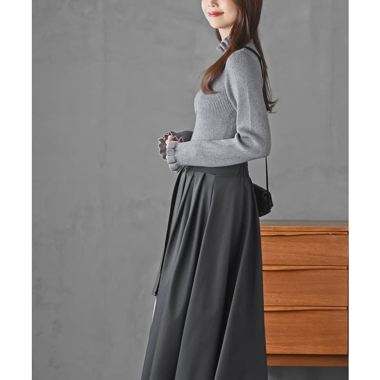 フリルネックラメリブニットプルオーバー | rps | 詳細画像21 