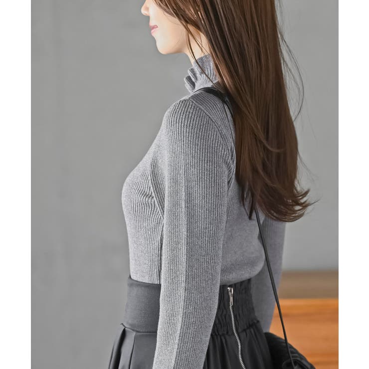 フリルネックラメリブニットプルオーバー | rps | 詳細画像25 