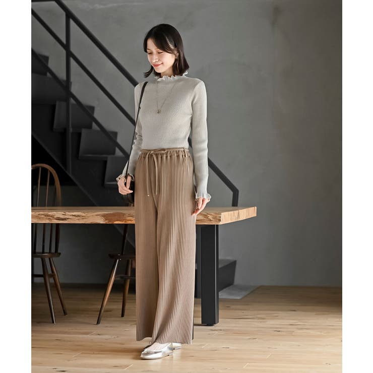 フリルネックラメリブニットプルオーバー | rps | 詳細画像30 