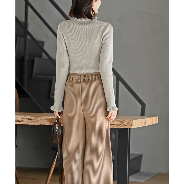 フリルネックラメリブニットプルオーバー | rps | 詳細画像32 