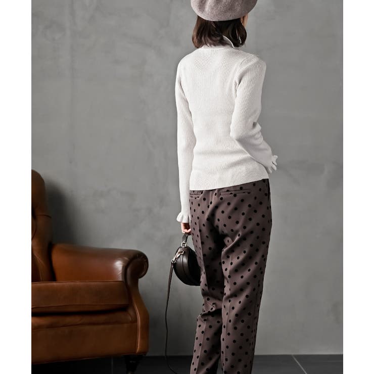 フリルネックラメリブニットプルオーバー | rps | 詳細画像4 