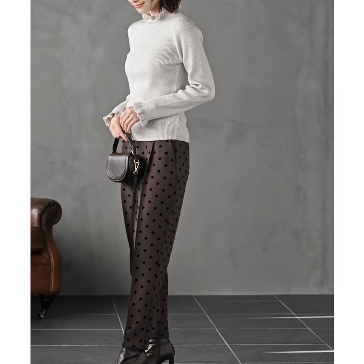 フリルネックラメリブニットプルオーバー | rps | 詳細画像5 