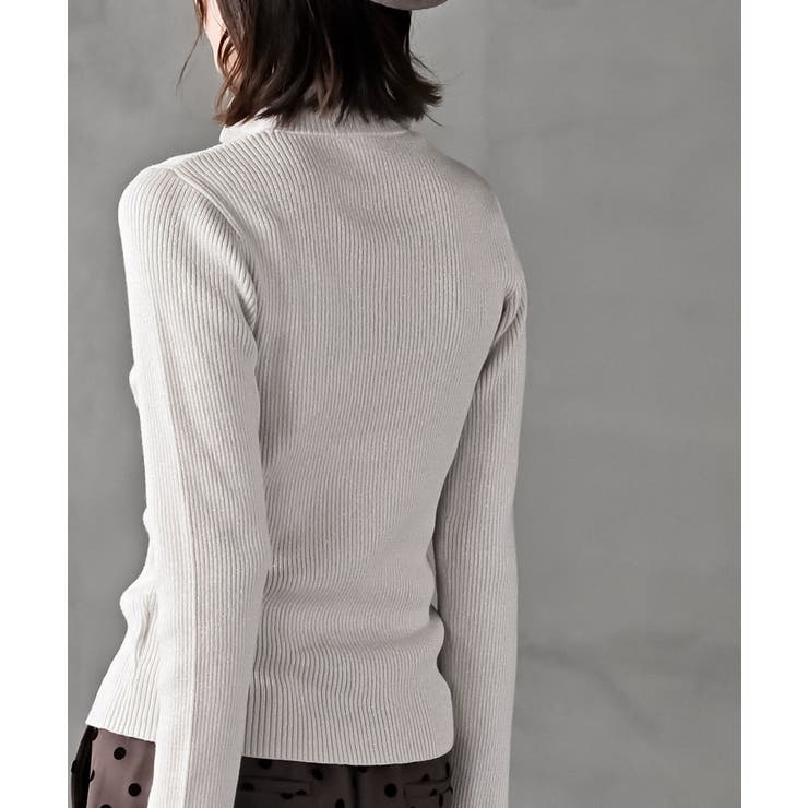 フリルネックラメリブニットプルオーバー | rps | 詳細画像8 