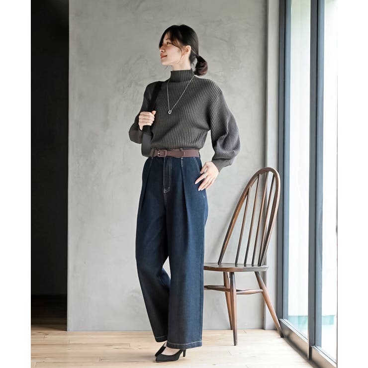 ボリューム袖ボトルネックラメリブニットプルオーバー | rps | 詳細画像11 