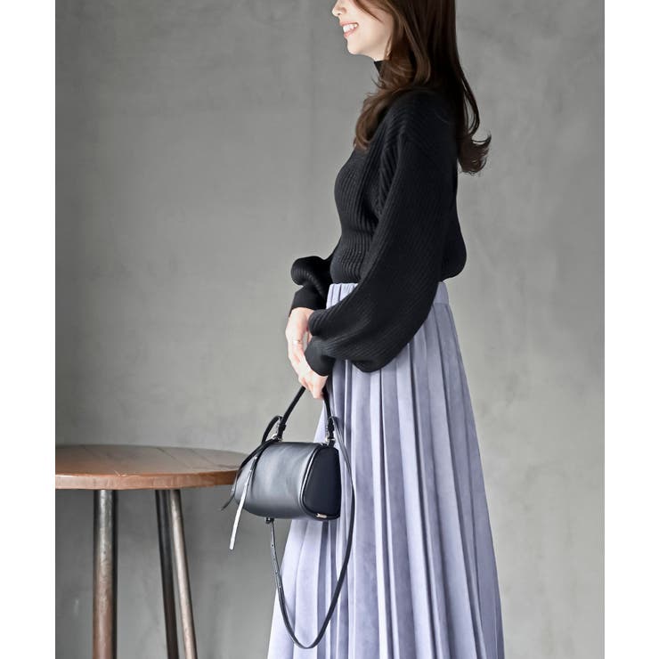 ボリューム袖ボトルネックラメリブニットプルオーバー | rps | 詳細画像21 