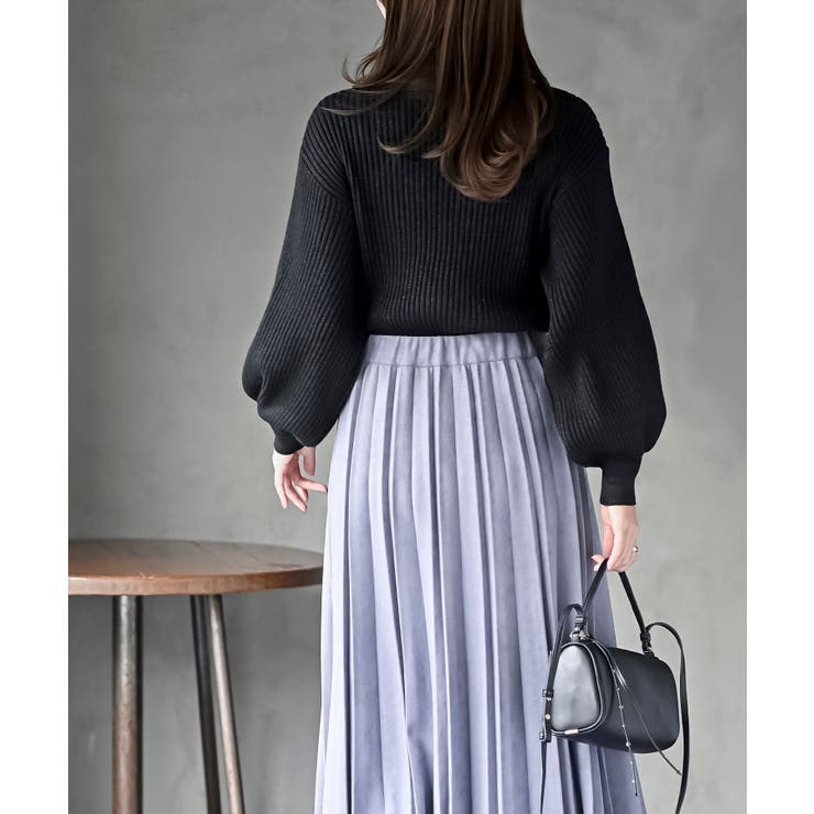 ボリューム袖ボトルネックラメリブニットプルオーバー | rps | 詳細画像22 