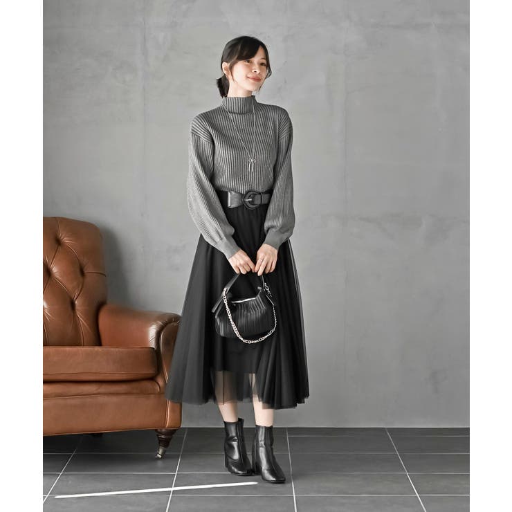 ボリューム袖ボトルネックラメリブニットプルオーバー | rps | 詳細画像28 