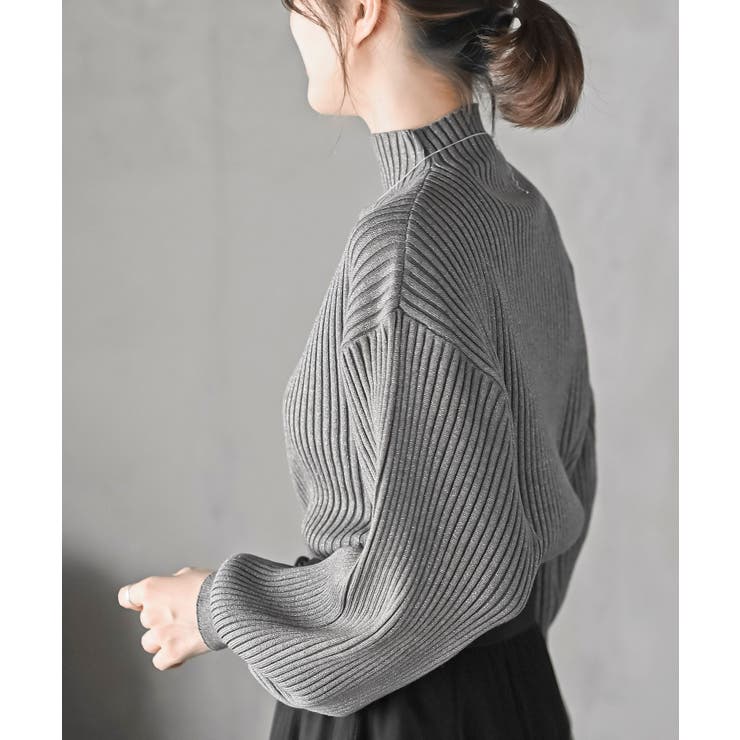 ボリューム袖ボトルネックラメリブニットプルオーバー | rps | 詳細画像33 