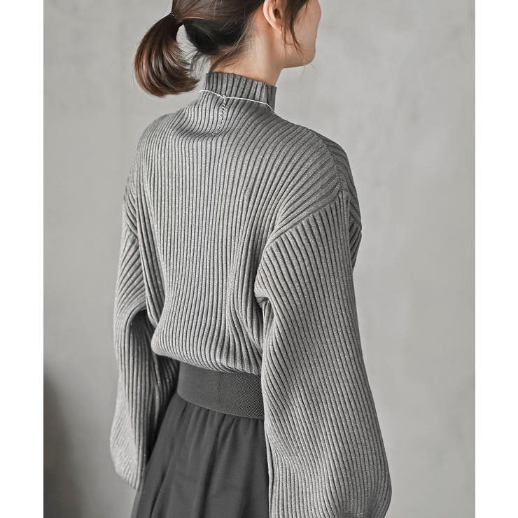 ボリューム袖ボトルネックラメリブニットプルオーバー | rps | 詳細画像34 