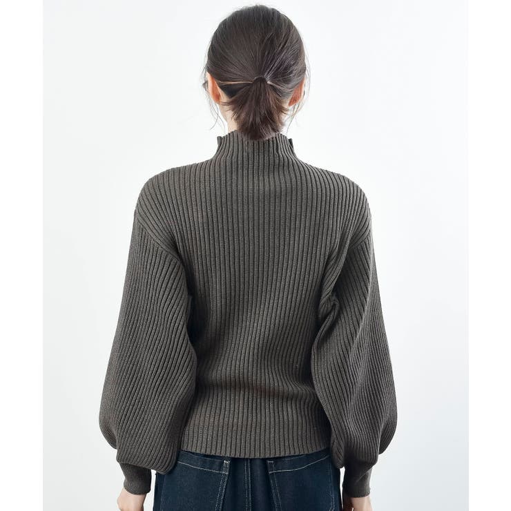 ボリューム袖ボトルネックラメリブニットプルオーバー | rps | 詳細画像37 