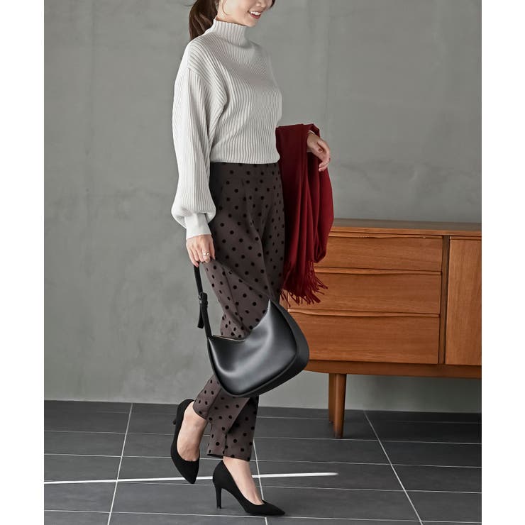 ボリューム袖ボトルネックラメリブニットプルオーバー | rps | 詳細画像5 