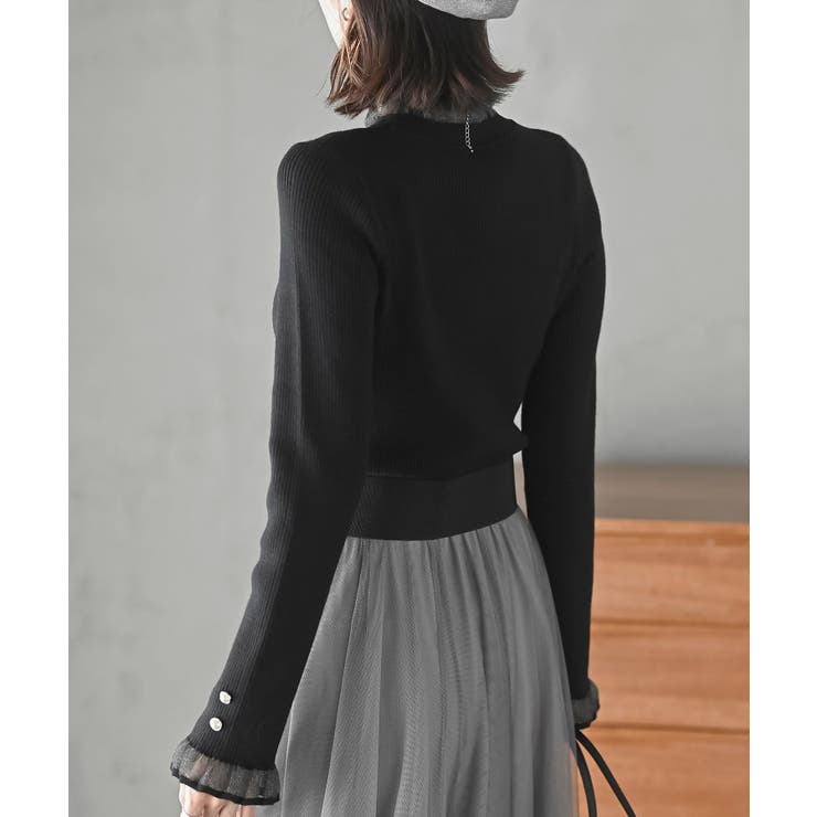 シアーネックリブニットプルオーバー | rps | 詳細画像16 