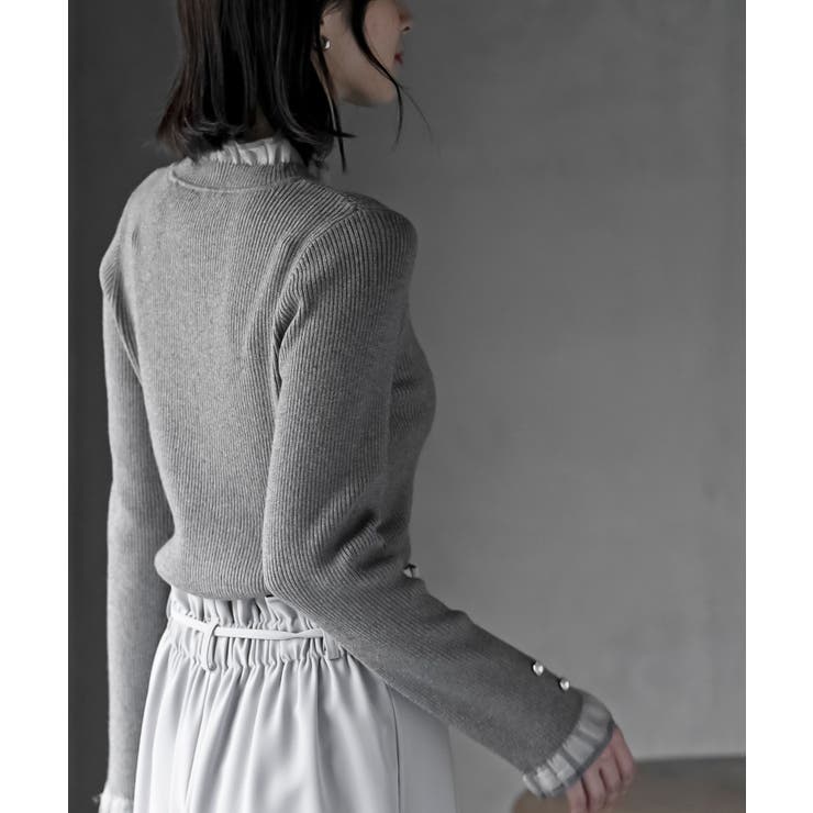 シアーネックリブニットプルオーバー | rps | 詳細画像24 