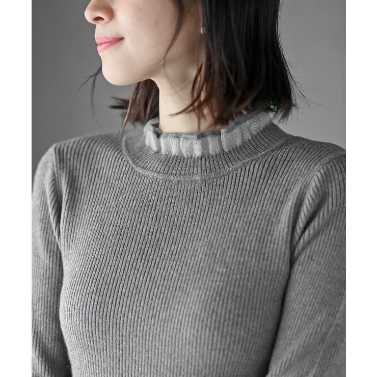 シアーネックリブニットプルオーバー | rps | 詳細画像25 