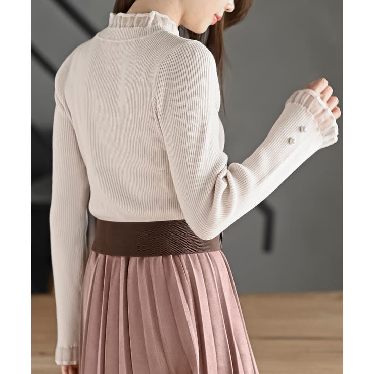 シアーネックリブニットプルオーバー | rps | 詳細画像8 