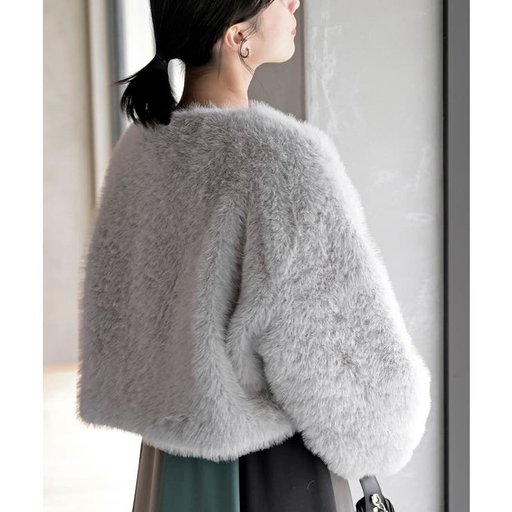 リボン釦フェイクファージャケット | rps | 詳細画像16 