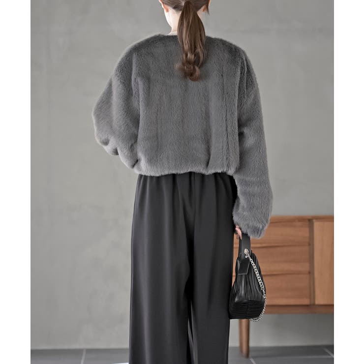 リボン釦フェイクファージャケット | rps | 詳細画像20 