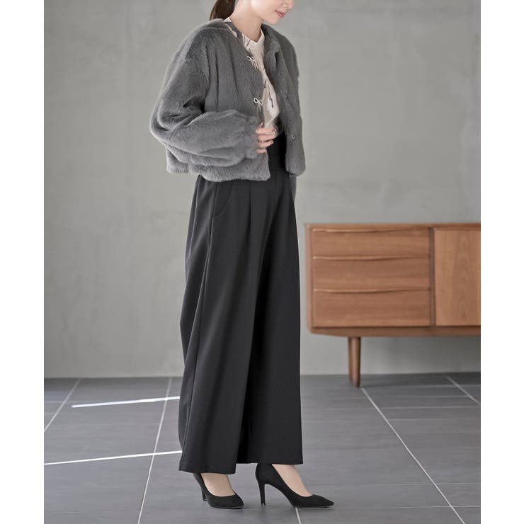 リボン釦フェイクファージャケット | rps | 詳細画像21 