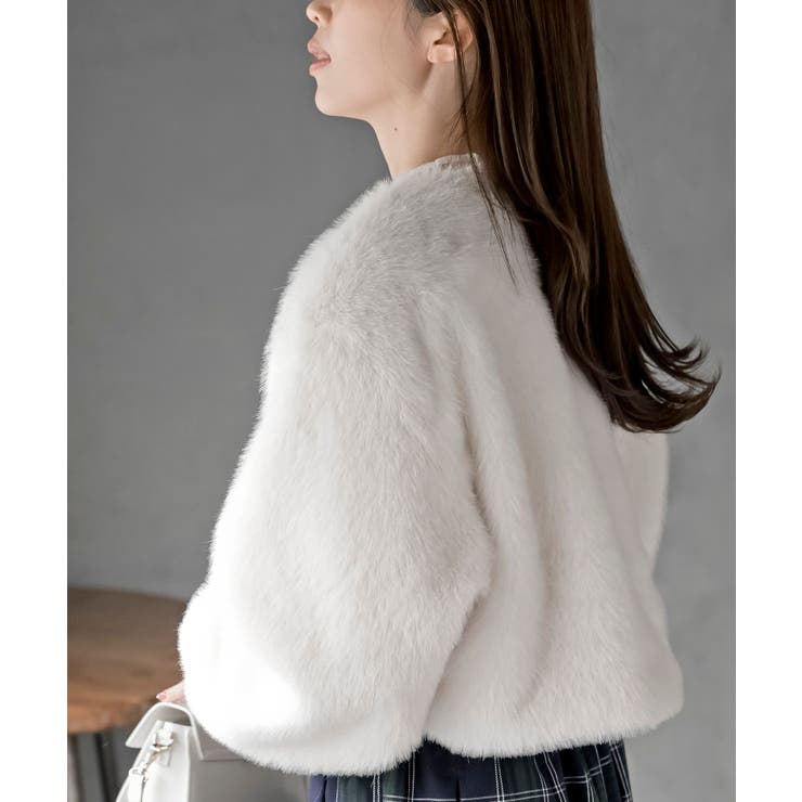 リボン釦フェイクファージャケット | rps | 詳細画像7 