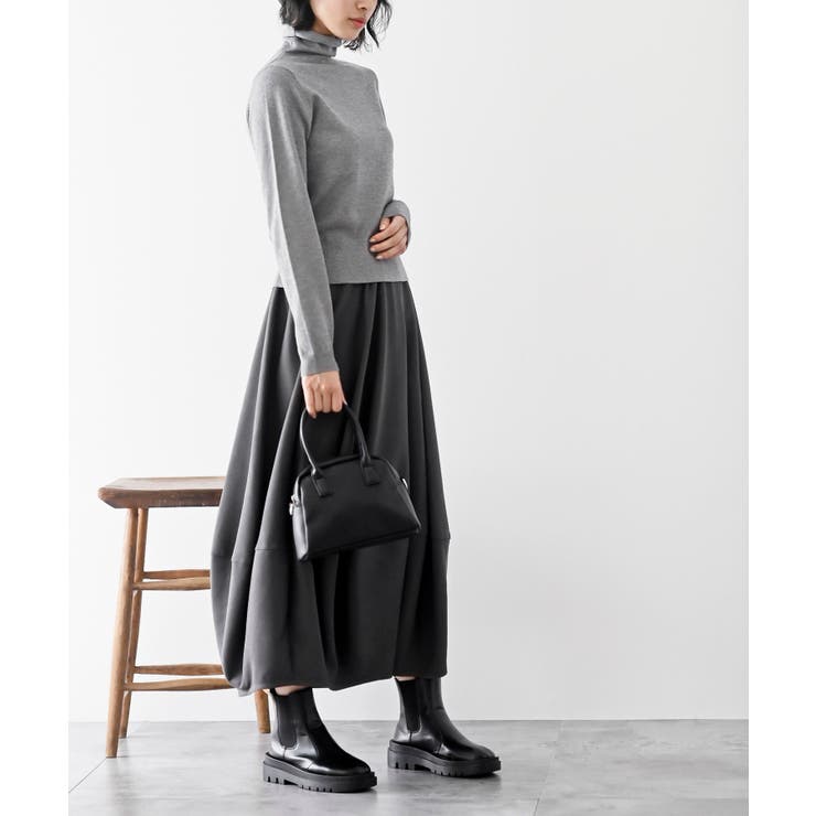 天竺編みタートルネックラメニットプルオーバー[品番：RPSW0003119