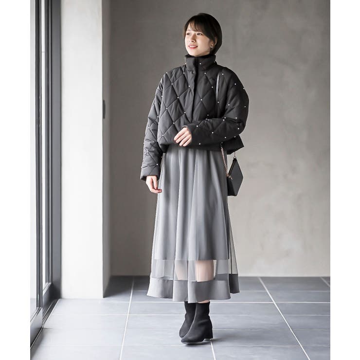 パール付きダイヤキルトソフト中綿ジャケット | rps | 詳細画像10 