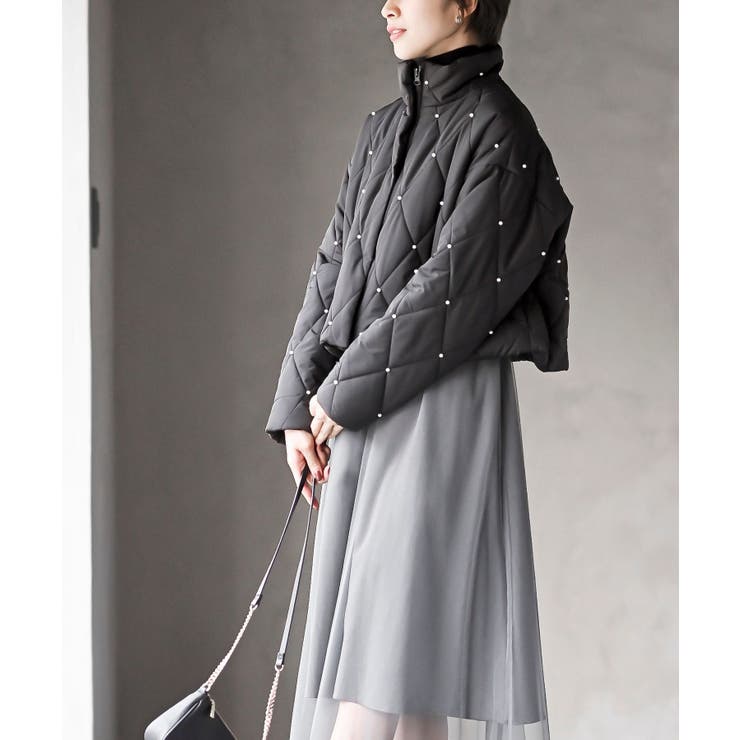 パール付きダイヤキルトソフト中綿ジャケット | rps | 詳細画像11 