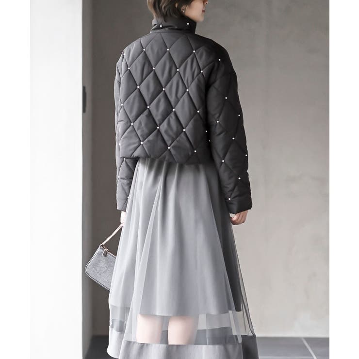 パール付きダイヤキルトソフト中綿ジャケット | rps | 詳細画像12 