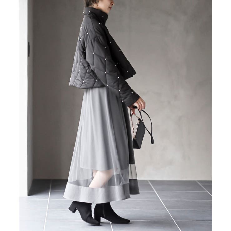 パール付きダイヤキルトソフト中綿ジャケット | rps | 詳細画像13 