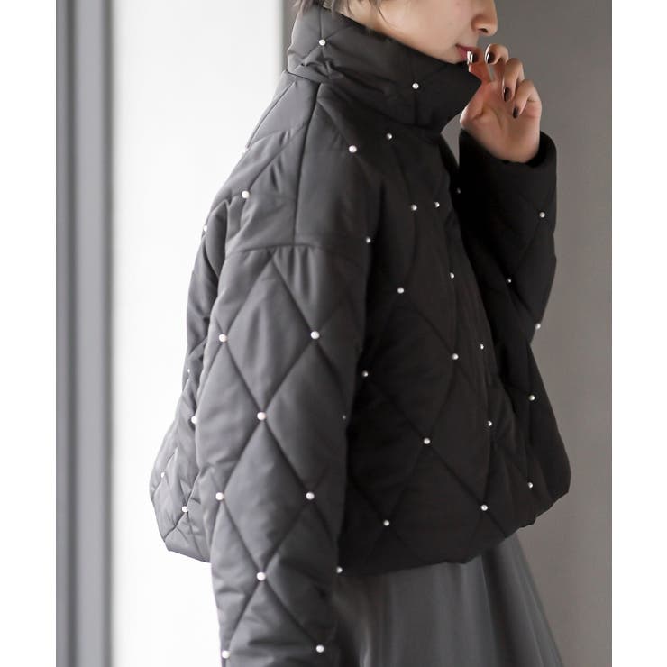 パール付きダイヤキルトソフト中綿ジャケット | rps | 詳細画像17 