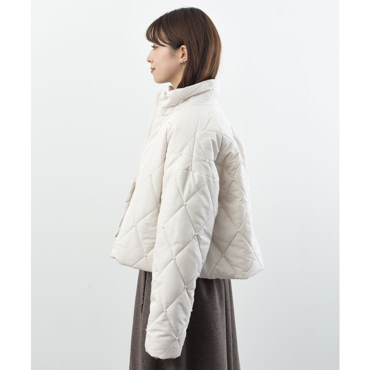 パール付きダイヤキルトソフト中綿ジャケット | rps | 詳細画像18 