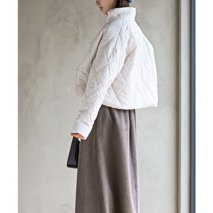 パール付きダイヤキルトソフト中綿ジャケット | rps | 詳細画像3 