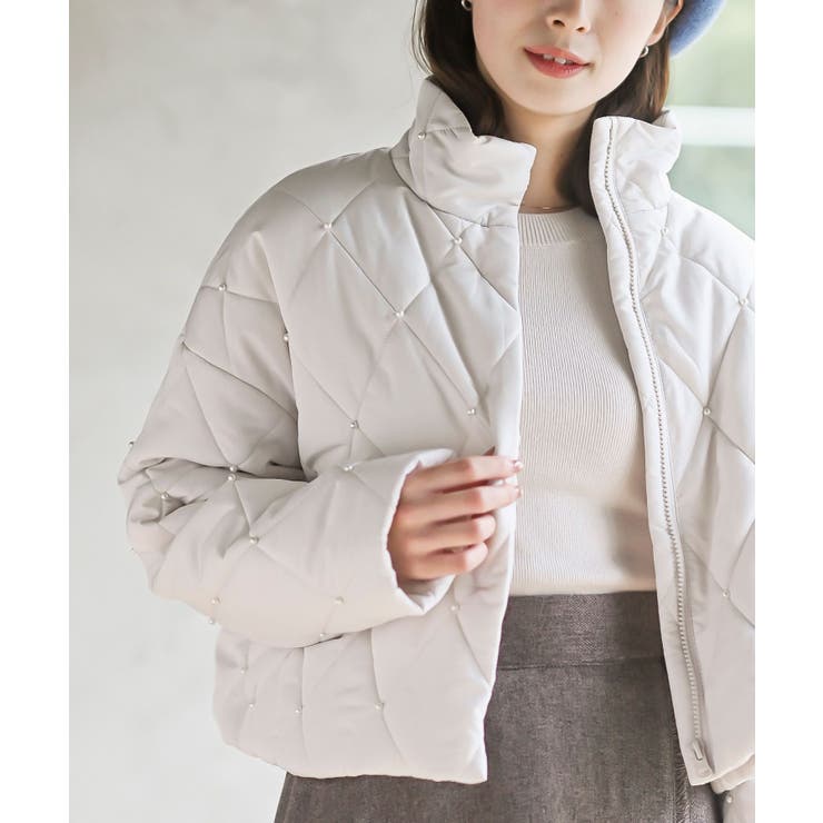 パール付きダイヤキルトソフト中綿ジャケット | rps | 詳細画像6 